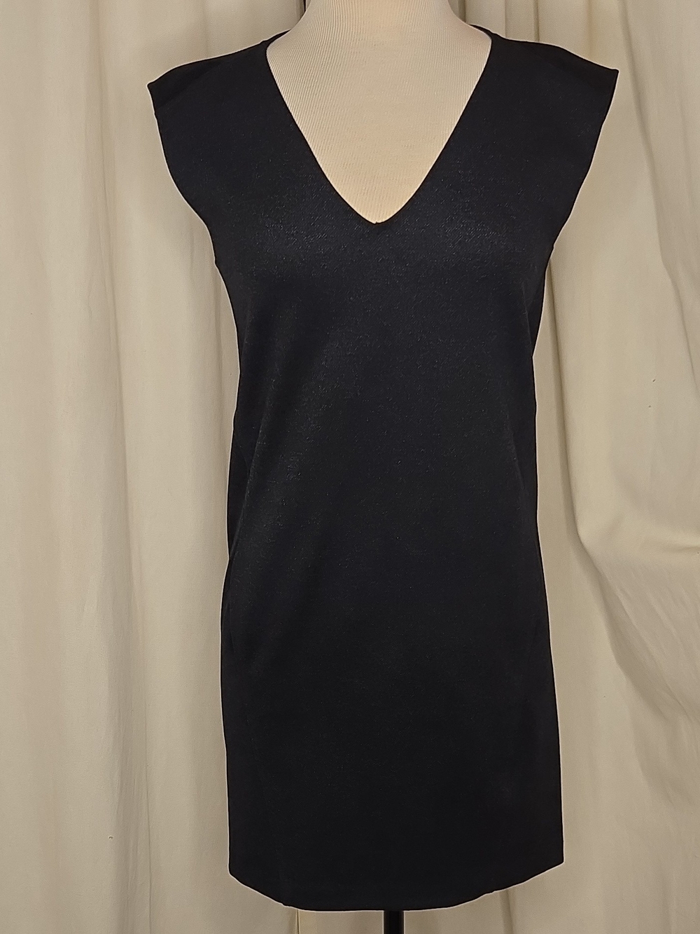Club Monaco Black V-Neck Sleeveless Shift Dress